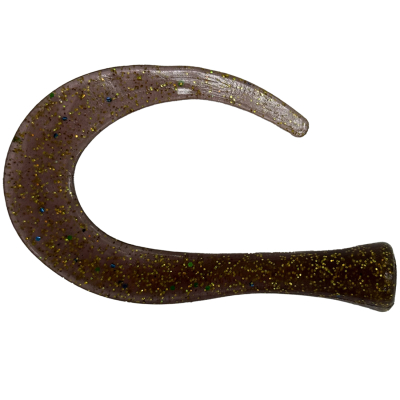 Хвост силиконовый для Strike Pro Guppie Jr 9см 3,4гр. цвет моторное масло с разноцветными блестками 4шт