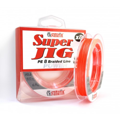 Шнур Fanatik Super Jig PE X8 Orange 120m. (0.8) 0.14mm.