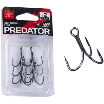 Крючки-тройники Lucky John Predator LJH237 размер 006 6шт.