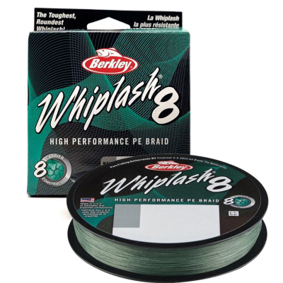 Леска плетеная Berkley Whiplash 8 NEW 300m Green 0,06mm 10,7kg (1579690)