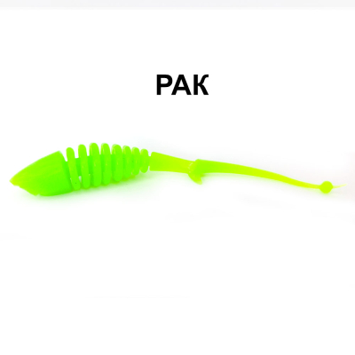 Силиконовые приманки Chuper Shark Tail 75мм Шартрез Рак