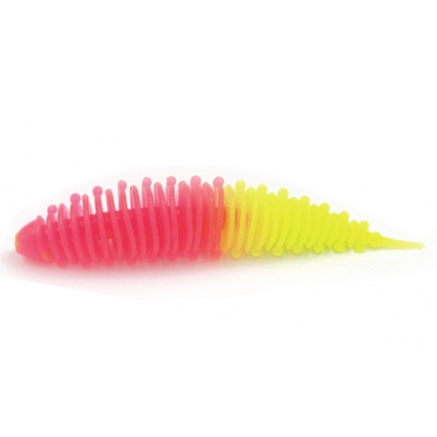 Силиконовая приманка Boroda Baits Ayra XL цв. Ярко-розовый/Лимон, 6 шт./уп.