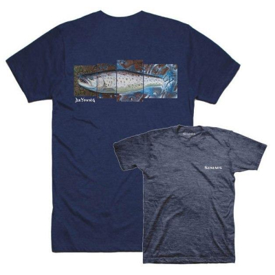 Футболка Simms DeYoung Seatrout T-Shirt, L, Navy Heather