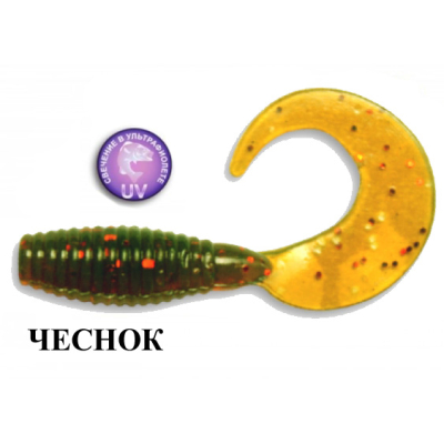 Силиконовая приманка Crazy Fish Angry Spin 1" 20-25-14-5 чеснок цв. UV Motor Oil (УФ моторное масло)