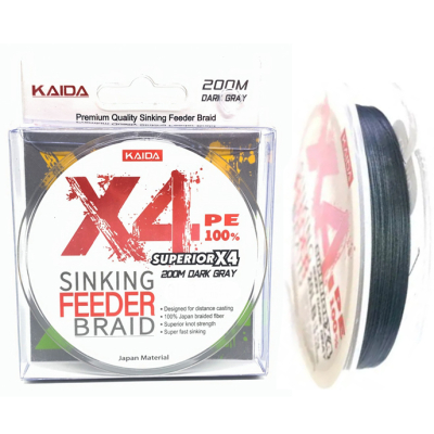 Шнур плетенный Kaida X4 Feeder #0.08