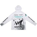 Лонгслив с капюшоном Volga Baits Dichka! PAL25 #White/Black&Azure р.48