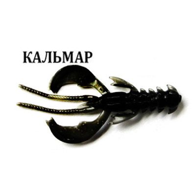 Силиконовая приманка Crazy Fish Nimble 1.6" 49-40-51-6 кальмар цв. black (черный)