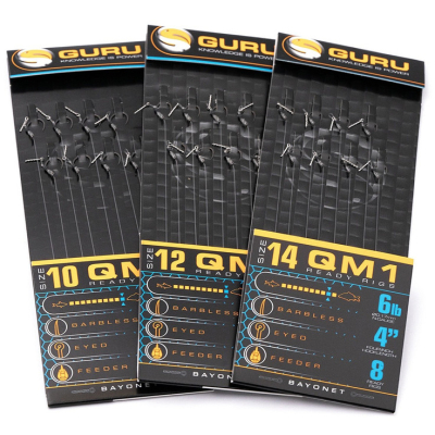 Поводок готовый GURU QM1 Bayonet Ready Rigs 4&quot; №14 0,19мм 8шт