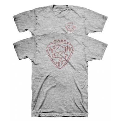 Футболка Simms Trout Passion T-Shirt, Grey Heather, L