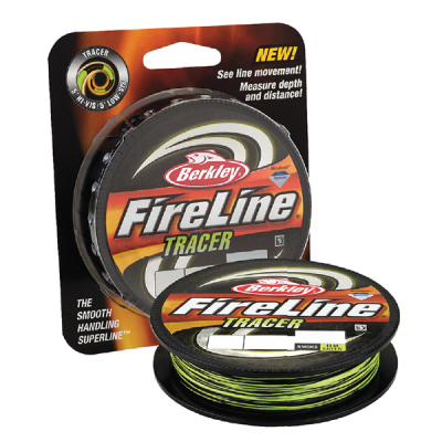 Леска плетеная Berkley Fireline Fused Tracer Flamegreen/Smoke 110m 0,15mm (1345449)