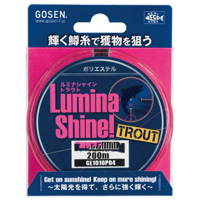 Леска Gosen Polyester LS Trout 200м Pink #0.25 (0,082mm) 0,6kg