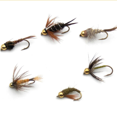 Набор нимф с вольфрамовой головкой PFG Classic Tungsten Bead Nymph №1 р. М, 6шт