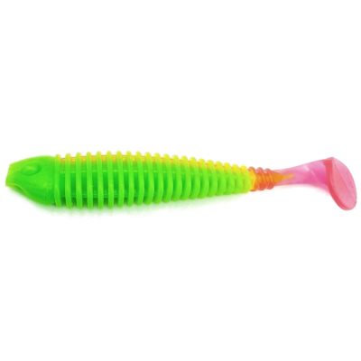 Силиконовая приманка Boroda Baits Shemaya 135 mm цв. ШАРТРЕЗ/ЯРКО-РОЗОВЫЙ (Chartreuse/Pink)-308i