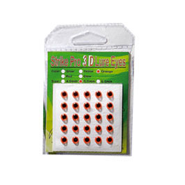3D Lure Eyes STRIKE PRO Объемные глаза наклейки оранжевые (диаметр 5.0мм.) 25шт.