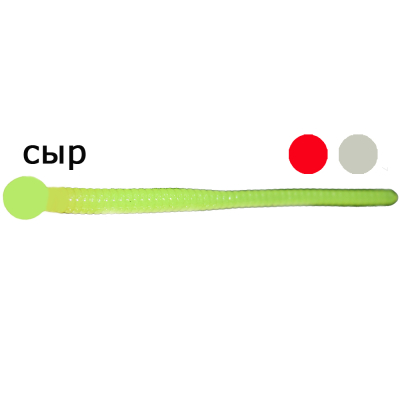 Мягкая приманка MicroFishing Egg Worm 2.25" - 10шт. Шартрез Сыр