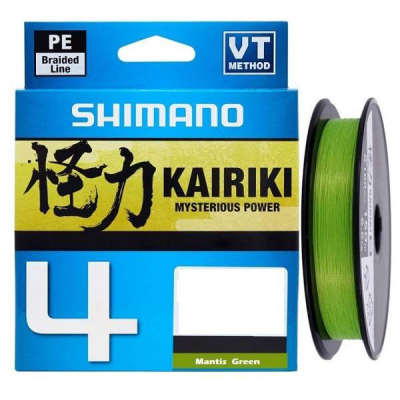 Леска плетёная SHIMANO Kairiki 4 PE 150 м зеленая 0.13 мм 7.4 кг