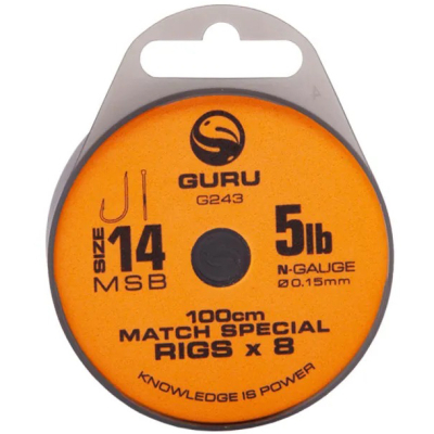 Поводок готовый Guru Match Special Rig 100см №16 0,13мм (GRR244)