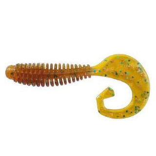 Силиконовая приманка Reins G Tail Grub 3" цв. 565 Motor Oil Green Flake