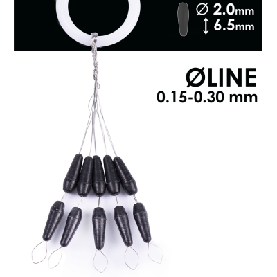 Стопоры резиновые Salmo Rubber Cone Stops р.004XL 10шт.