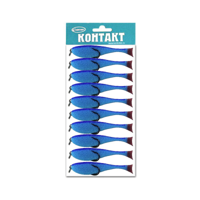 Поролоновая рыбка Контакт (двойник) 12 см. синяя