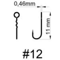 Одинарный крючок Crazy Fish Round Bent Fixative Shank RBFS-12 15шт