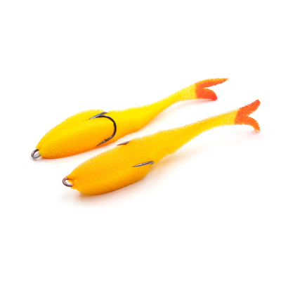 Поролоновая рыбка Yaman Devious Minnow на двойнике, р. 105 мм, цвет 20 UV (5 шт.)