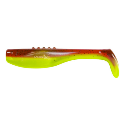 Риппер Dragon Bandit Pro 3,5"/8,5cm 10 шт. YELLOW FLUO/MOT. OIL  black glitter