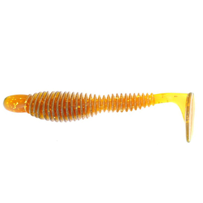 Виброхвост Reins Fat Bubbling Shad 4" цв. #430 Motor Oil Gold FLK