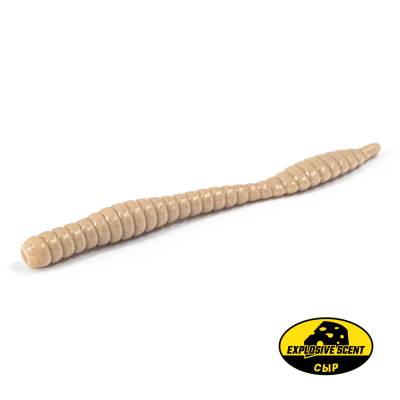 Силиконовая приманка Rampage Trout Hunting Dying Worm 3.1" - 80мм цв. #68 - запах Сыр (уп.7шт)