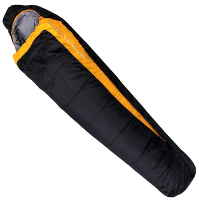 Спальный мешок Campus Adventure 500 XL L-zip (кокон -19С, 230Х85Х60 см) цвет black/beige