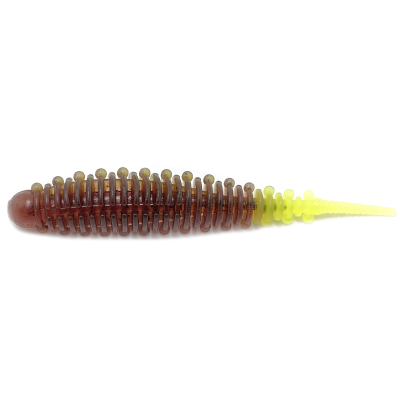 Силиконовая приманка Boroda Baits Mexer 75 mm МОТОРНОЕ МАСЛО/ЛИМОН (Motor Oil/Lemon)