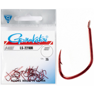 Крючок Gamakatsu LS-2210R (Red) №16 25шт.