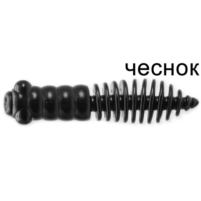 Силиконовая приманка Ojas Happy P-43: Black  Widow, Чеснок, 10шт/банка
