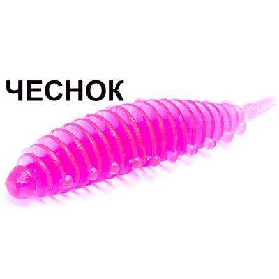 Мягкая приманка Boroda Baits Ayra Junior цв. Ярко-розовый, аттр. Чеснок, 12 шт./уп.