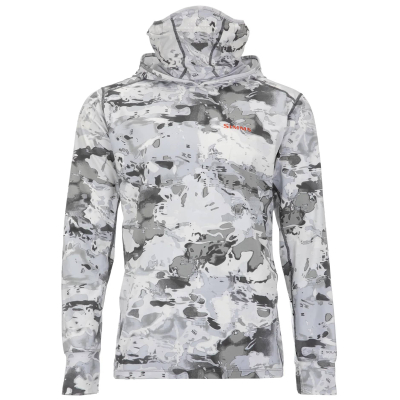 Термофутболка Simms SolarFlex Guide Cooling Hoody, Cloud Camo Grey, L