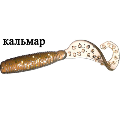 Твистер Flagman Helix 2" цв. green phantom 12pc squid