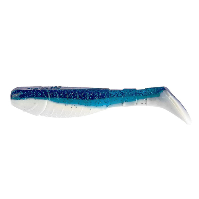 Силиконовая приманка Helios Chubby 3,55"/9 см Blue Sparkles & White 5шт. (HS-4-026)