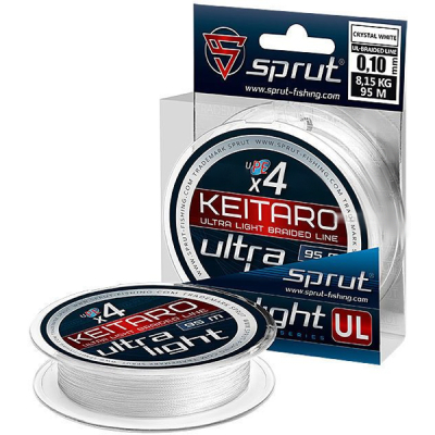 Шнур Sprut Keitaro Ultra Light Braided Line x4 (95m/Crystal White/0,12mm/9,05kg)