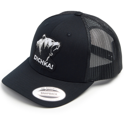 Кепка с сеткой 6P Volga Baits Dichka! Roar Rawcut #Black/Black&White