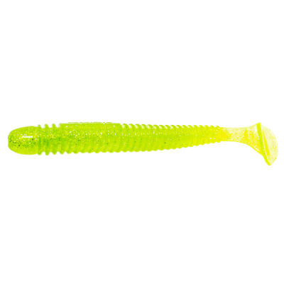 Силиконовая приманка Kaida Salmon 4.2" 11cm 7g Grass Green-6tails HT#004
