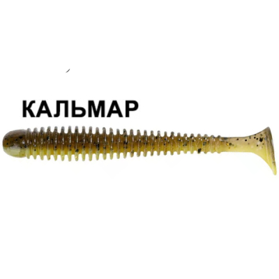 Силиконовая приманка Crazy Fish Vibro Worm 3" 11-75-30d-6 кальмар цв. caddisfly pupa by MF (куколка ручейника)