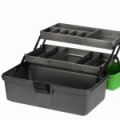 Ящик рыболова двухполочный зеленый Helios