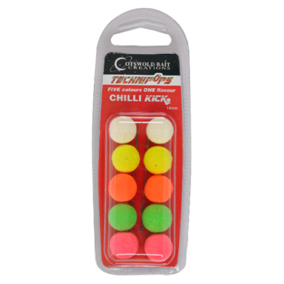 Бойлы плавающие Cotswold Baits Technipops Chilli Kick 14mm 10шт BP0042 (острый перец)