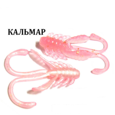 Силиконовая приманка Crazy Fish Allure 2" 47-52-9d-6 кальмар цв. pink snow (розовый снег)
