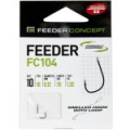 Крючки с поводком FC FEEDER сер. FC104 70см, разм.012, 0,12мм 10шт.