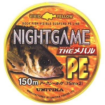 Шнур плетенный Unitika Night Game theMebaru PE 150m - 0.090mm