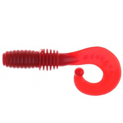 Силиконовая приманка Megabass Rocky Fry 2.0" Curly-Tail цв. Solid Deep Red 00K3