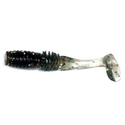 Силиконовая приманка Megabass Rocky Fry 1.5" Vib-Tail цв. Smoke Silver Glitter 00C1