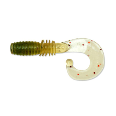Силиконовая приманка Megabass Rocky Fry 2.0" Curly-Tail цв. Olive Red Flake