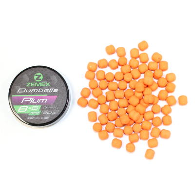 Бойлы плавающие ZEMEX Pop-Ups Dumbells Plum, 8х6 мм, 20 гр